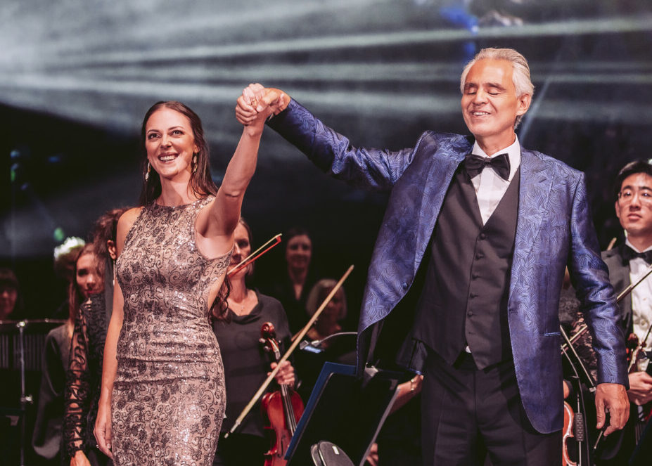 Soprano Zuzana Marková as a guest of Andrea Bocelli at the O2 arena